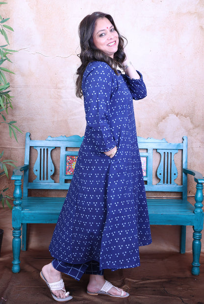 Taara Indigo Cotton Kurta Pant Set of 2