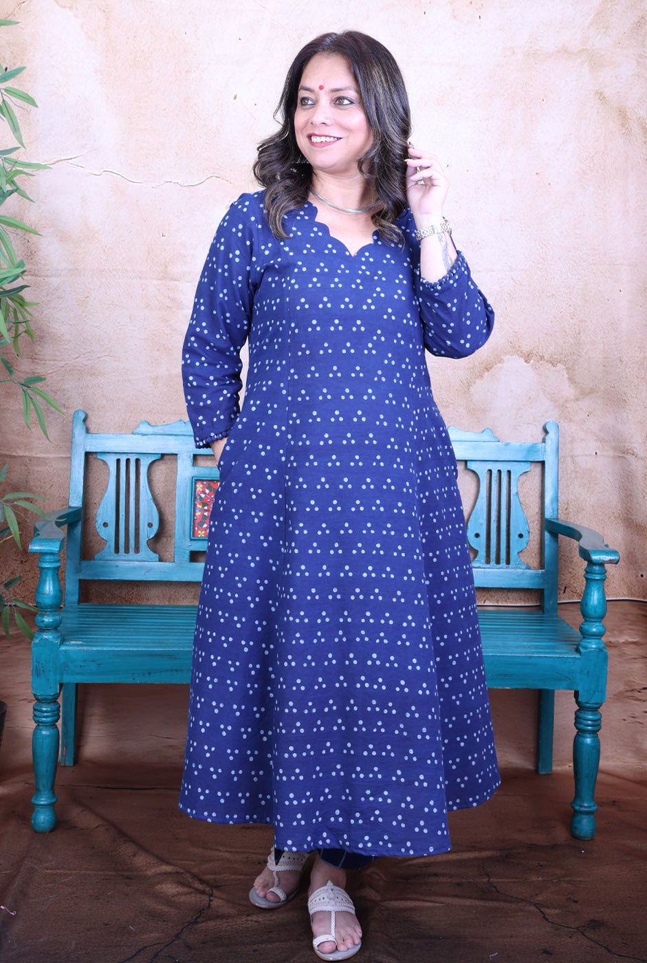 Taara Indigo Cotton Kurta Pant Set of 2
