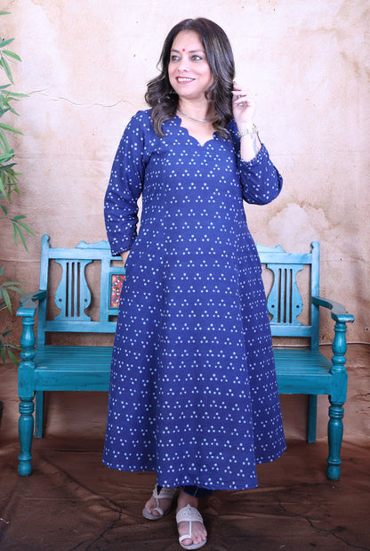 Taara Indigo Cotton Kurta Pant Set of 2