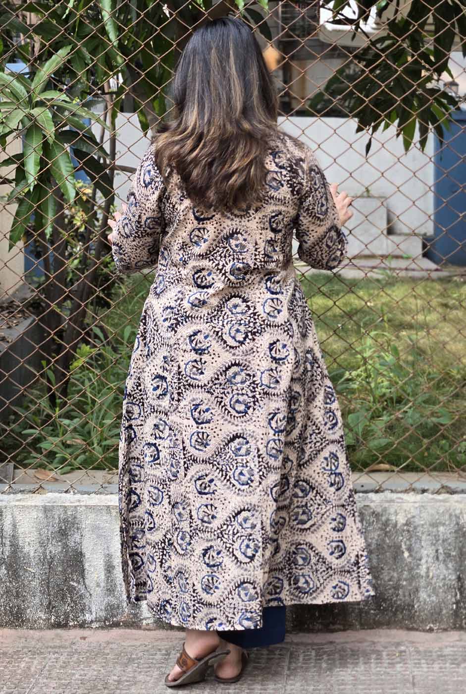 Kalamkari Handloom Kurta with Front gather