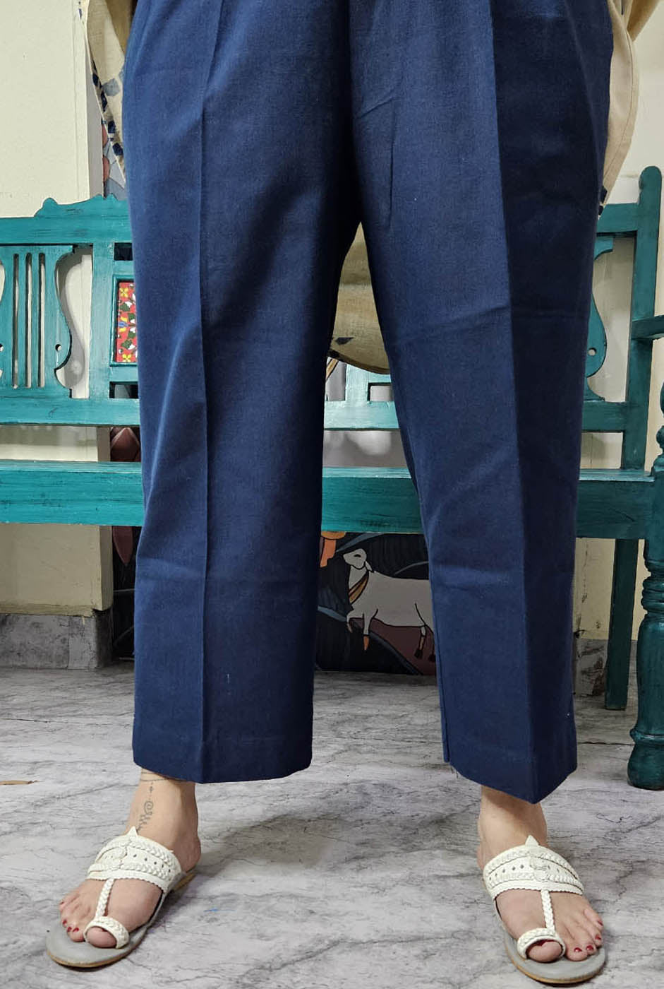 Blue Handloom Pant