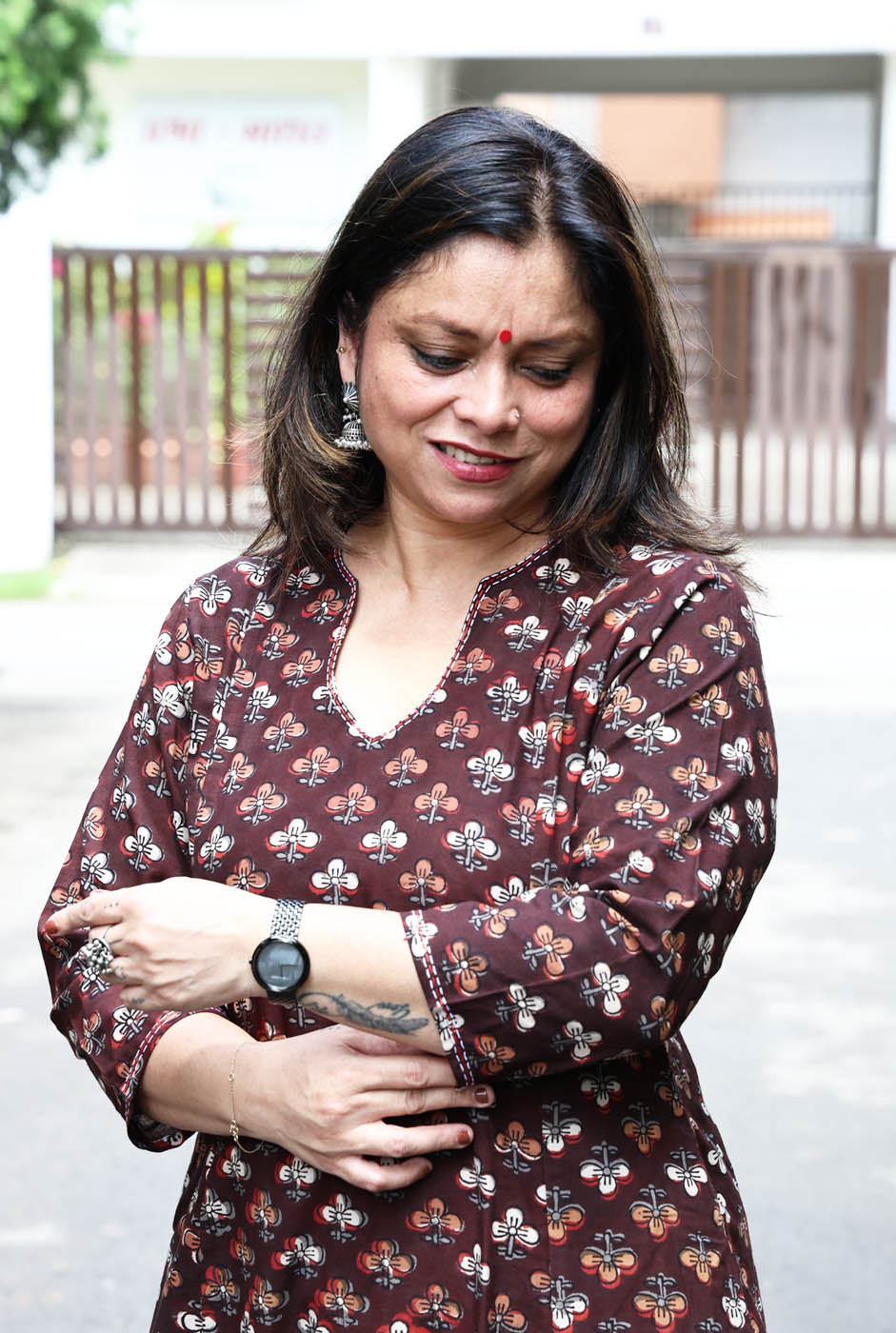Dabu Cotton Kurta for Official Wear