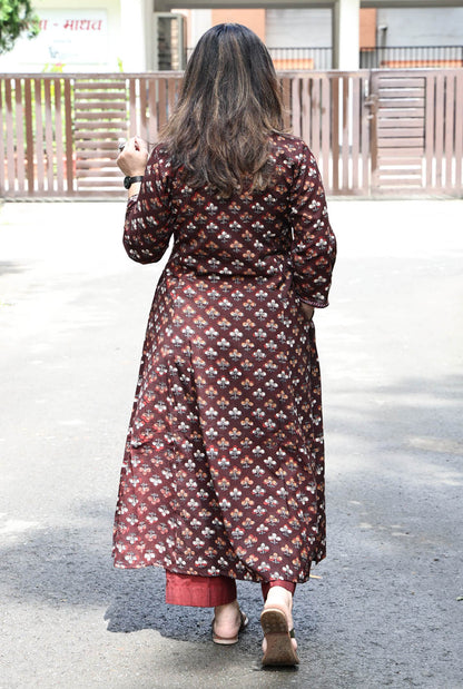 Dabu Cotton Kurta for Official Wear