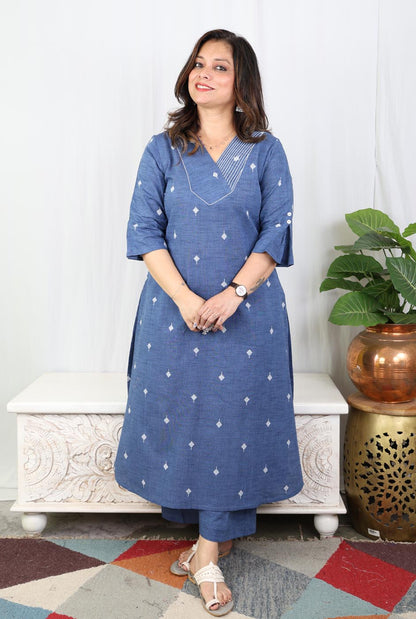 Nazakat Denim Blue Co-ord Set