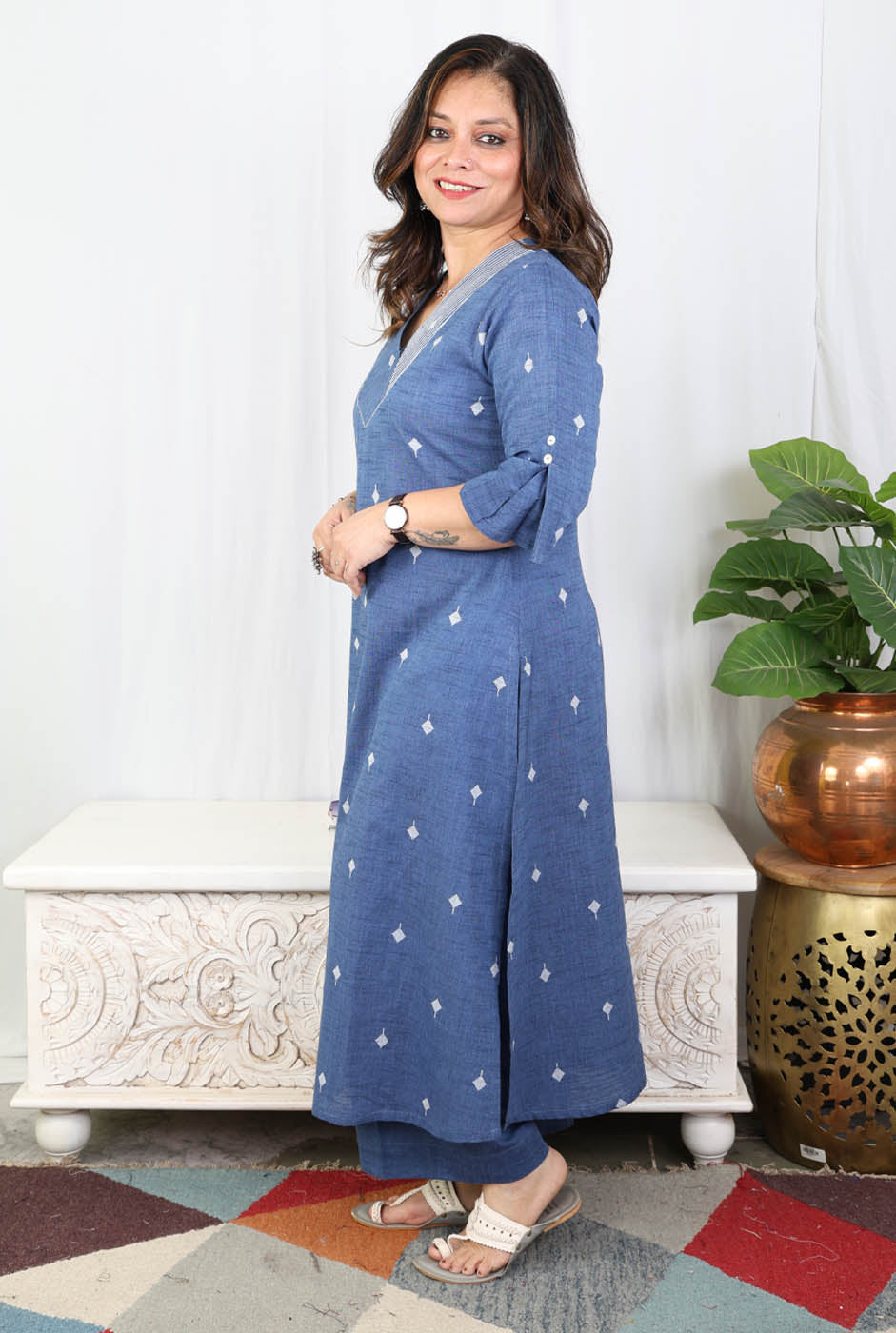 Nazakat Denim Blue Co-ord Set