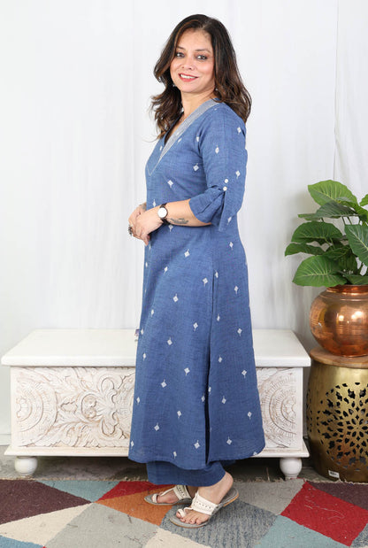 Nazakat Denim Blue Co-ord Set