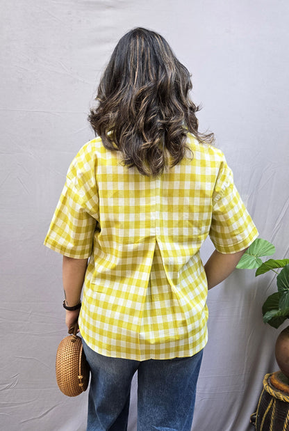 Chaukat Mint Green Checkered Anti-Fit Shirt