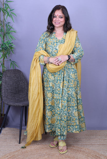 Mul Chanderi Dupatta – Yellow Lightweight Set of 1