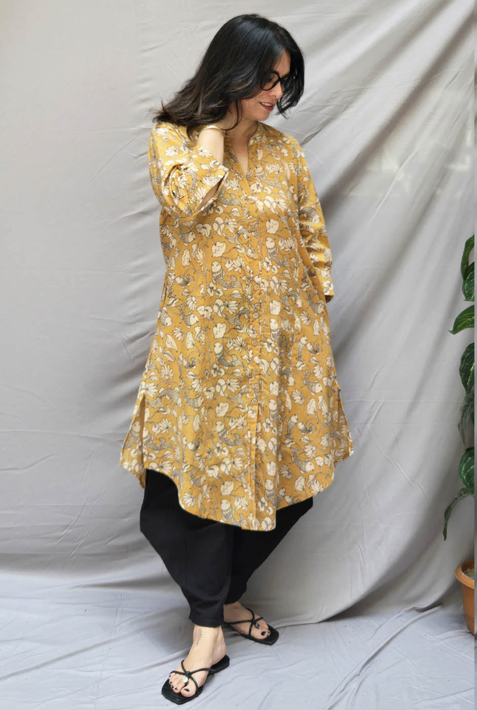 Chitralekha Kalamkari Kurta Pant Set