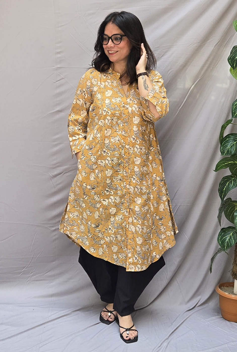 Chitralekha Kalamkari Kurta Pant Set