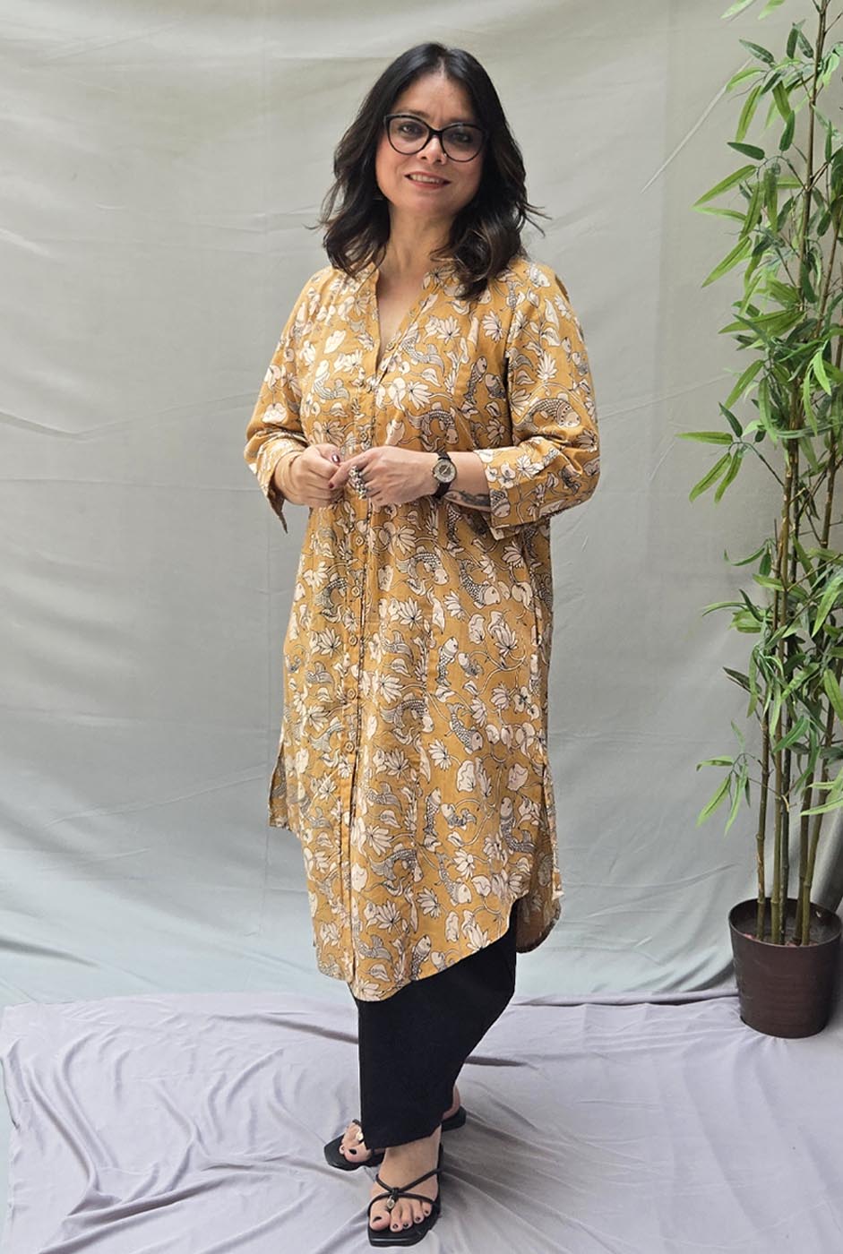 Chitralekha Kalamkari Kurta Pant Set