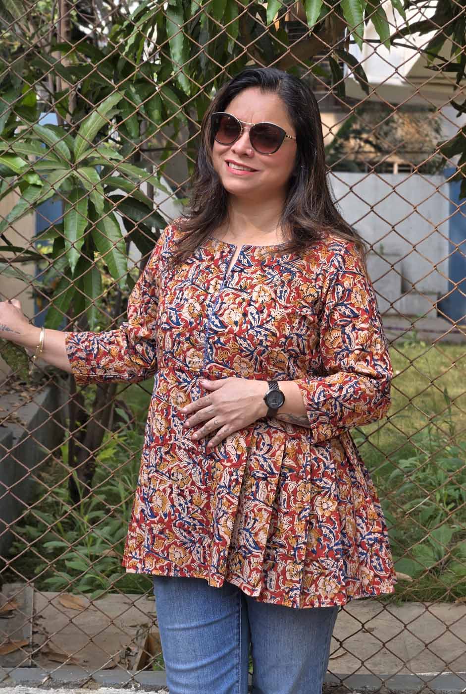 Kalamkari Peplum Short Top B