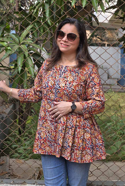 Kalamkari Peplum Short Top B