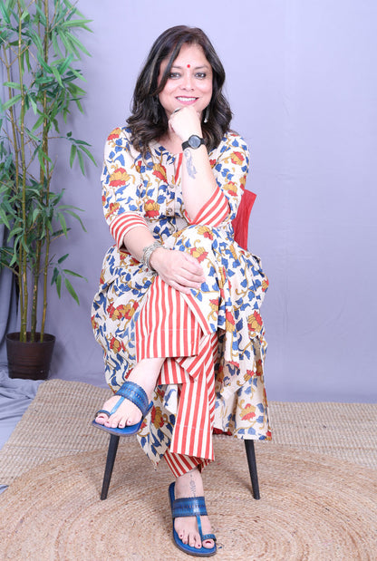 Ruh – Handblock Cotton Kalamkari Kurta Pant Set of 2