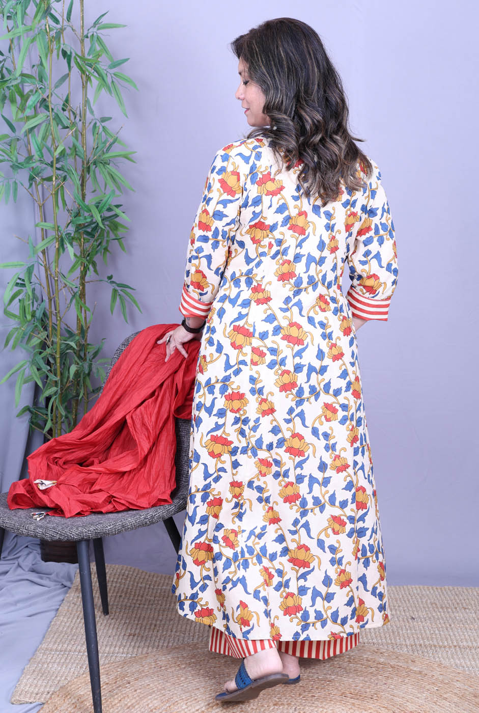 Ruh – Handblock Cotton Kalamkari Kurta Pant Set of 2
