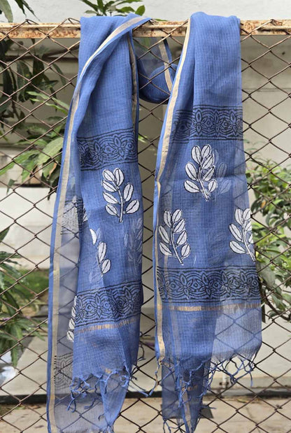 Kota Doria Dupatta Blue