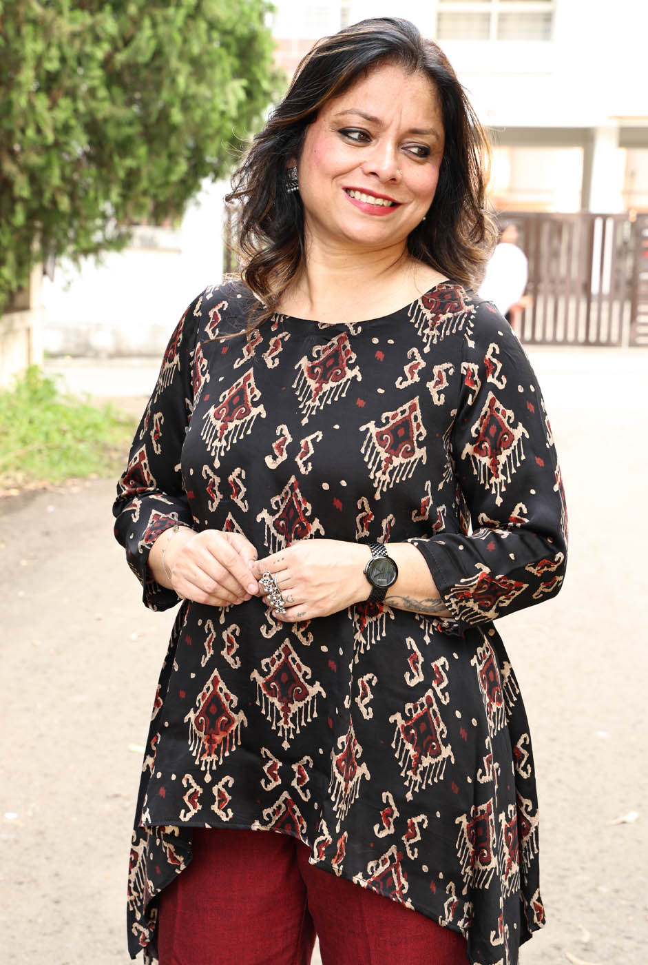 Modal Antifit Top Aztec Block