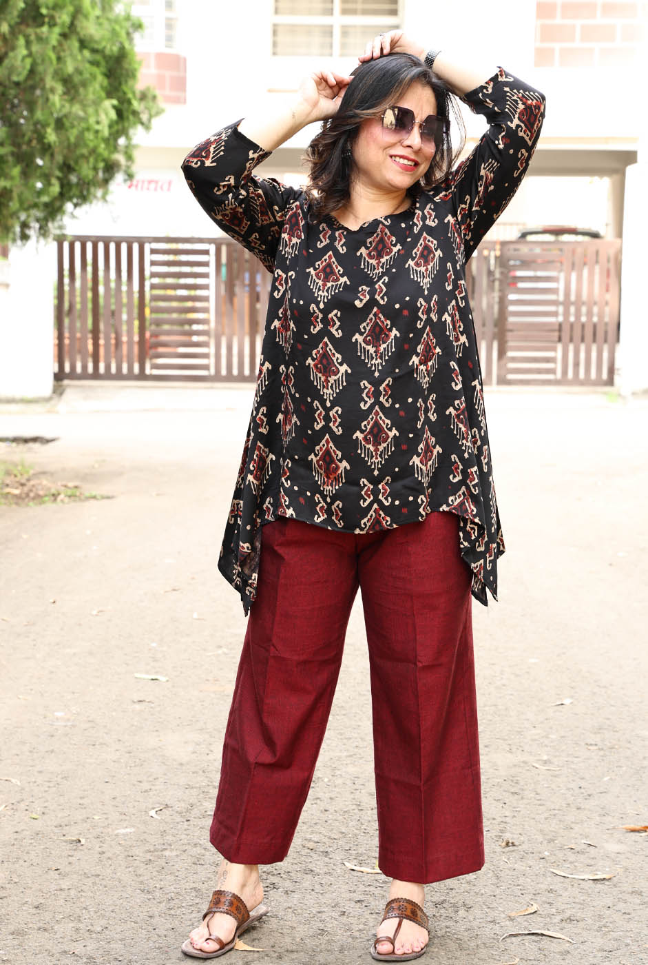 Modal Antifit Top Aztec Block