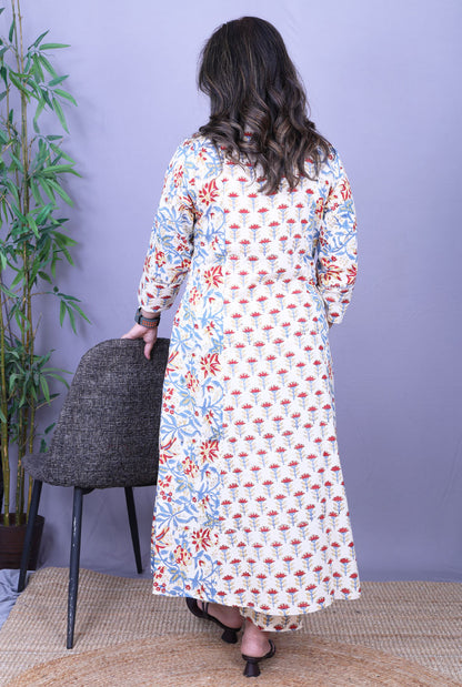 Set of 2 Riwayaat Hand Block Cotton Kurta Pant Set