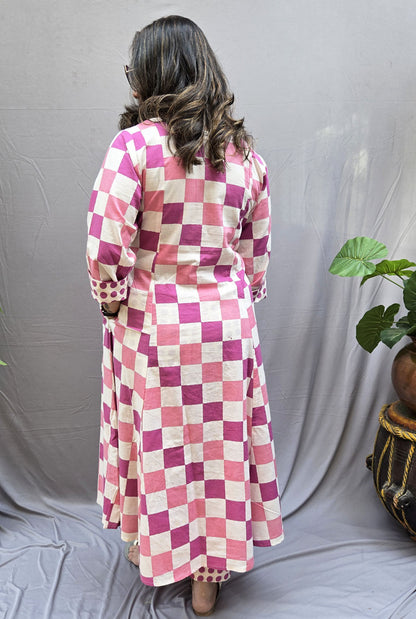 Set Of 2 Chaukat – Pink Cotton Kurta Pant Set
