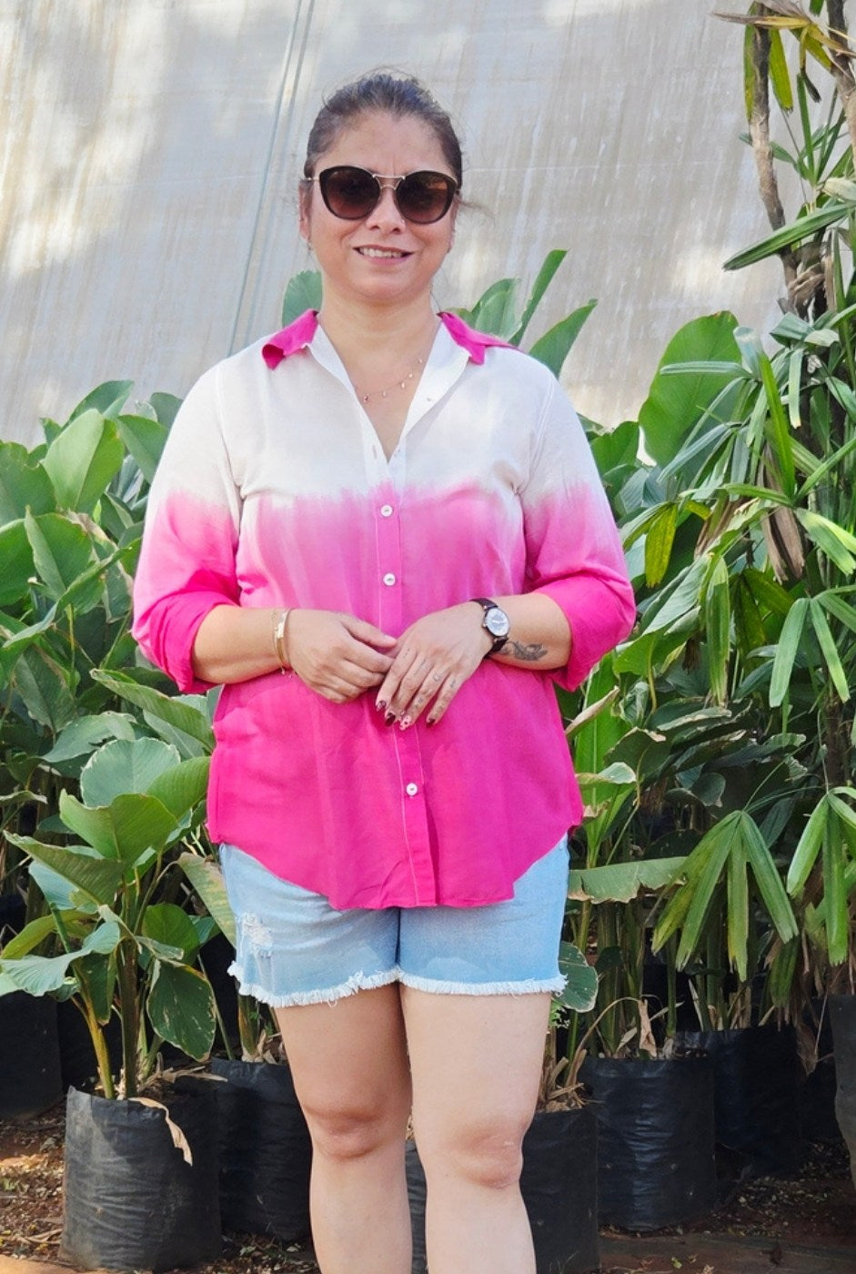 Rang Tarang – Pink Mul Cotton Shirt
