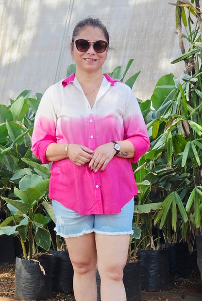 Rang Tarang – Pink Mul Cotton Shirt