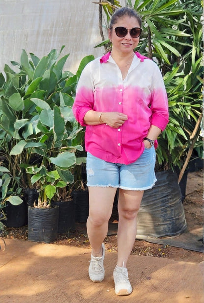 Rang Tarang – Pink Mul Cotton Shirt