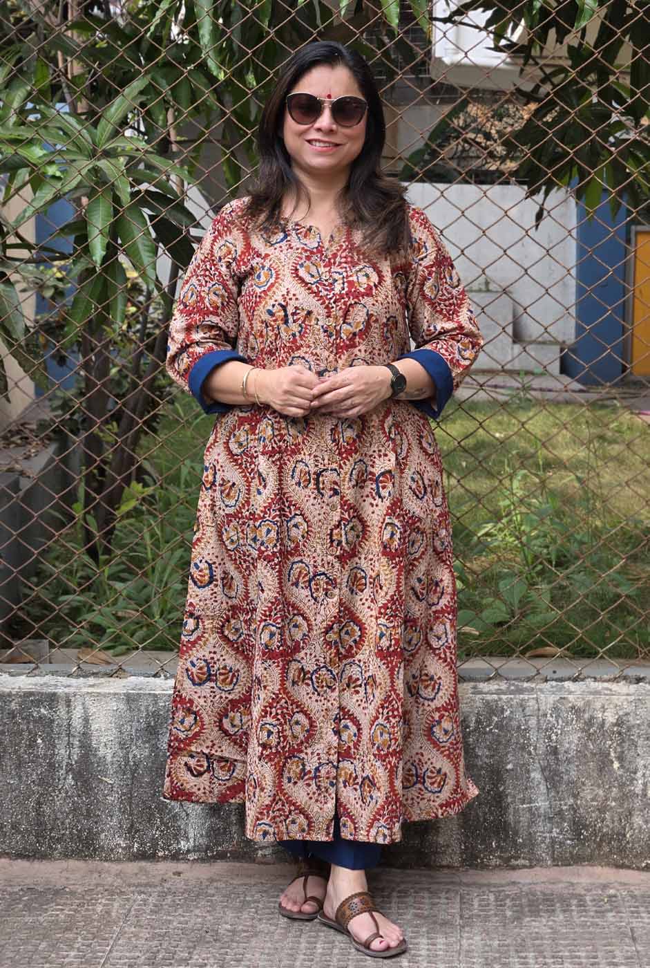 Multi-Style Kalamkari Button-Down Kurta | Kurti | Shrug | Dress
