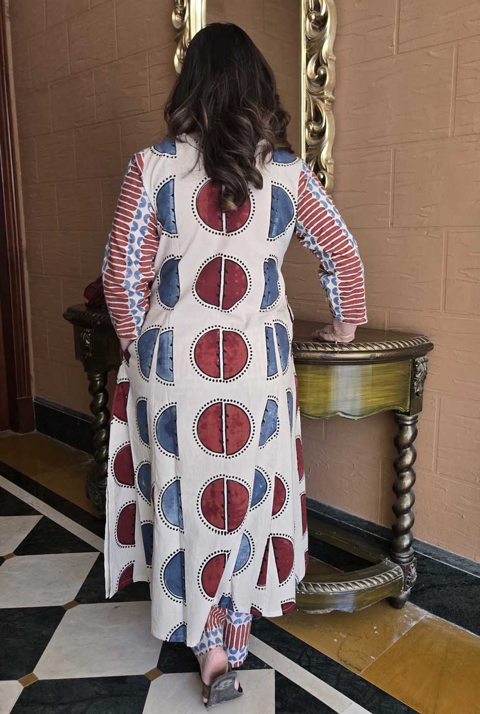 Ruhaani Ajrakh Exclusive Handcrafted Kurta (Only) D