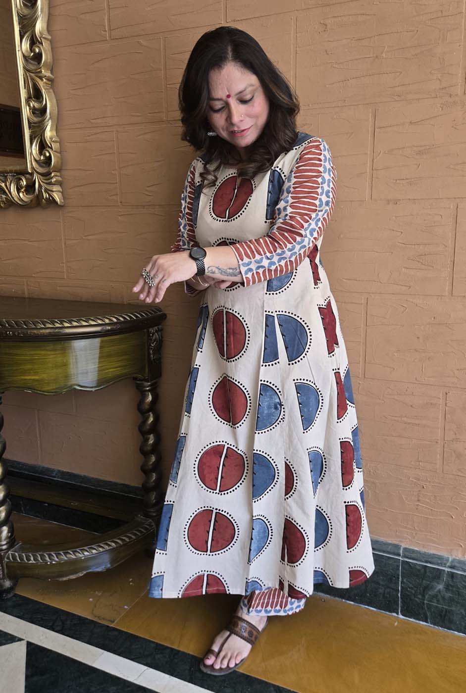 Ruhaani Ajrakh Exclusive Handcrafted Kurta (Only) D