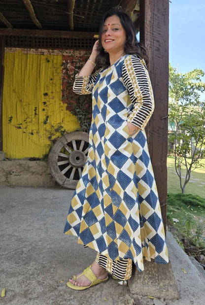 Ruhaani Ajrakh Exclusive Handcrafted Kurta (Only) A
