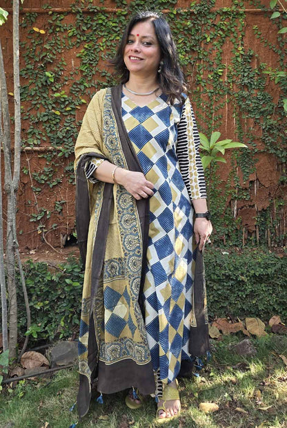 Ruhaani Ajrakh Exclusive Handcrafted Kurta (Only) A