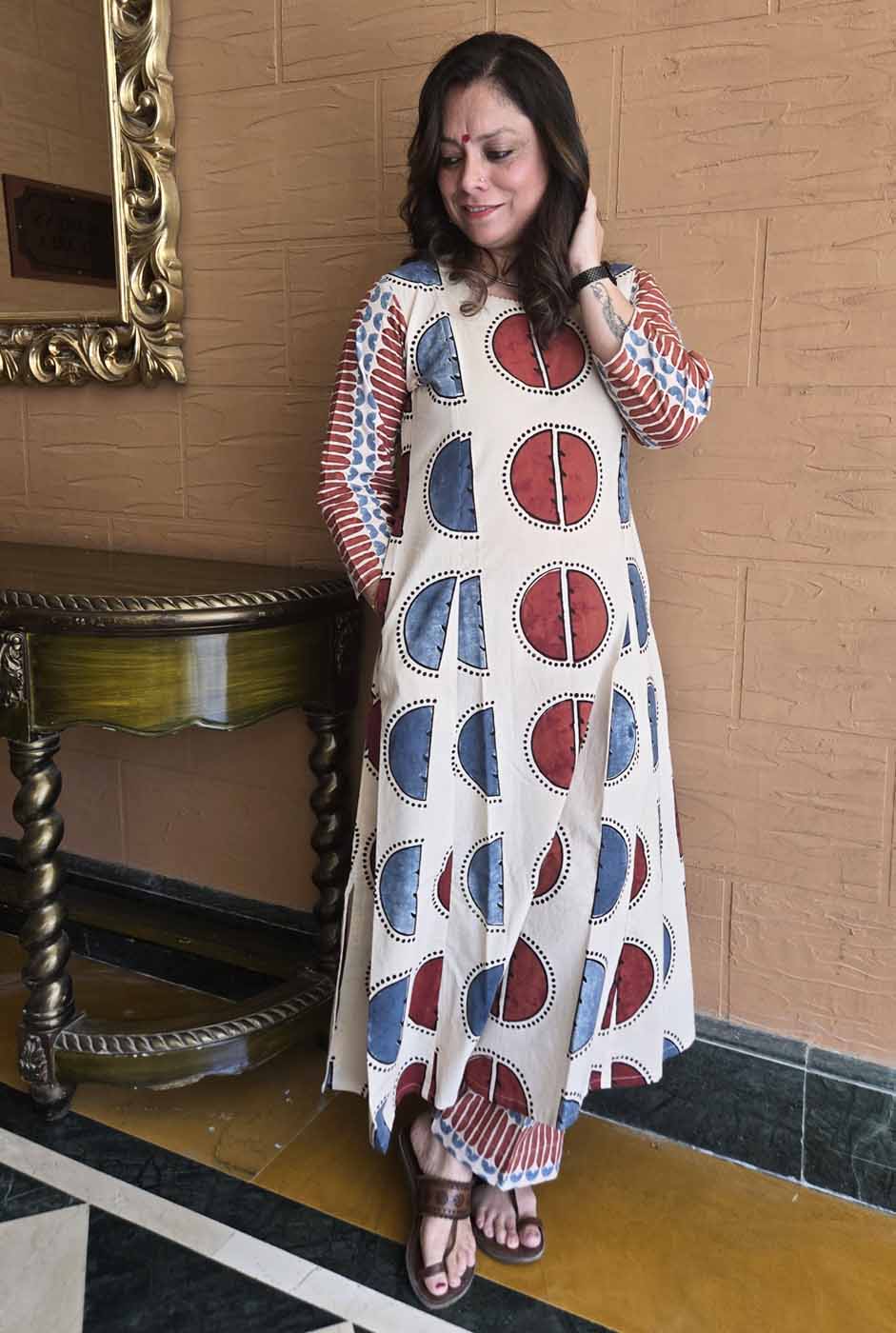 Ruhaani Ajrakh Exclusive Handcrafted Kurta (Only) D