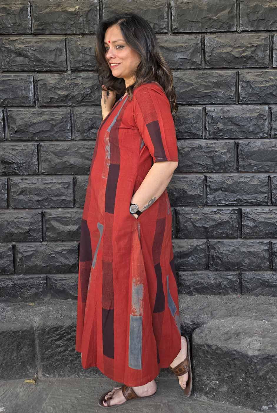 Ruhaani Ajrakh Brick Exclusive Handcrafted Co-Ord Set