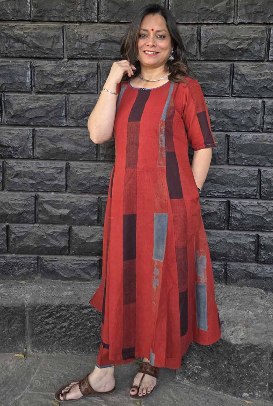 Ruhaani Ajrakh Brick Exclusive Handcrafted Co-Ord Set