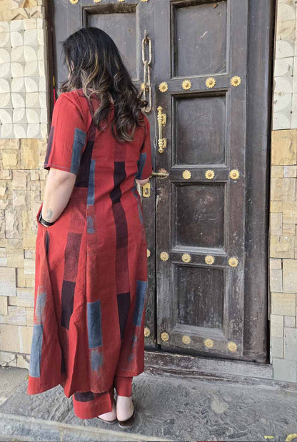 Ruhaani Ajrakh Brick Exclusive Handcrafted Co-Ord Set