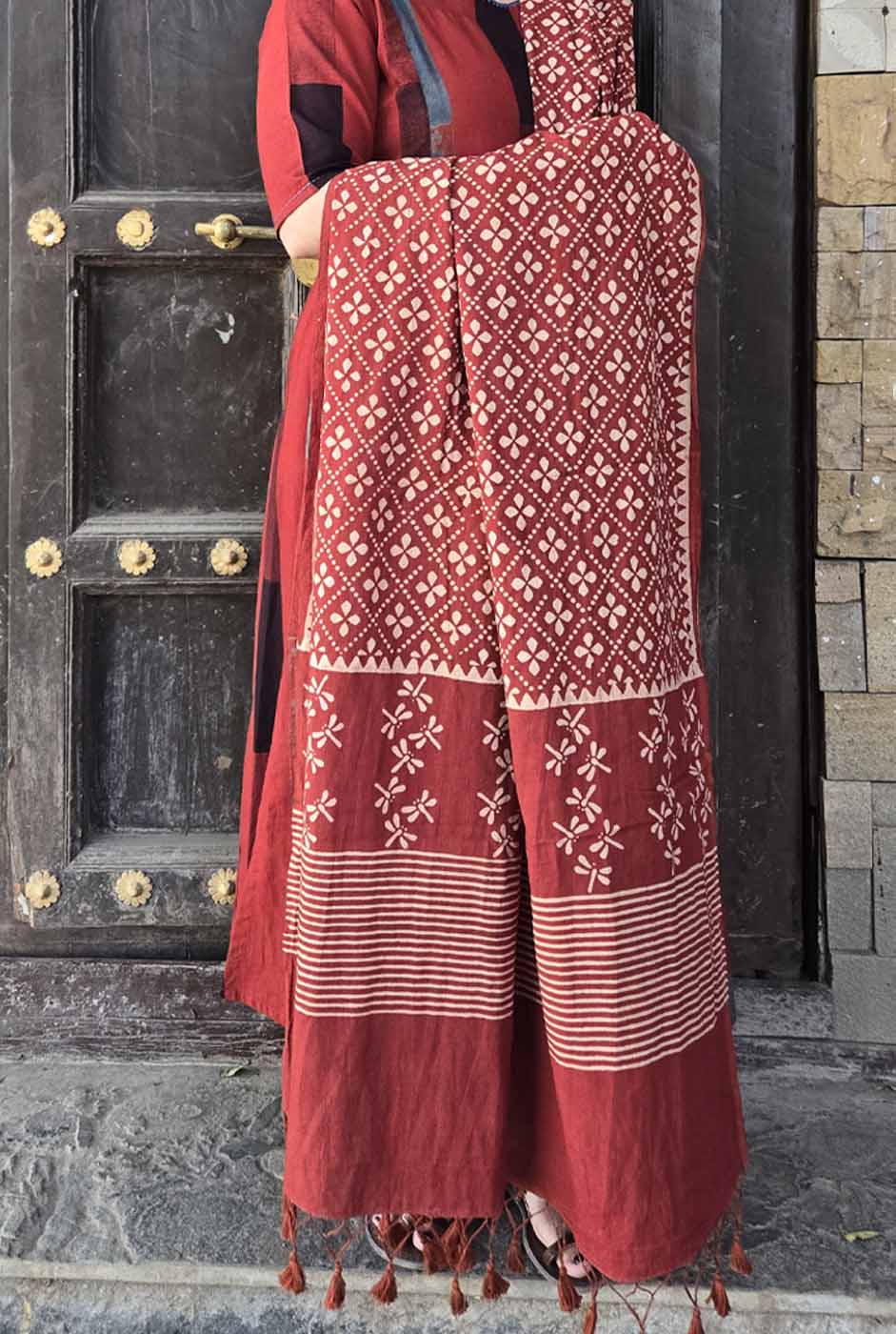 Ruhaani Ajrakh Brick Exclusive Handcrafted Co-Ord Set