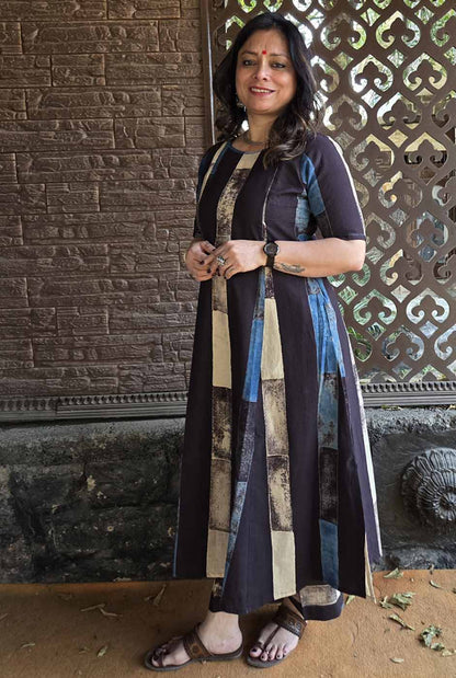 Ruhaani Ajrakh Brick Black Exclusive Handcrafted Co-Ord Set