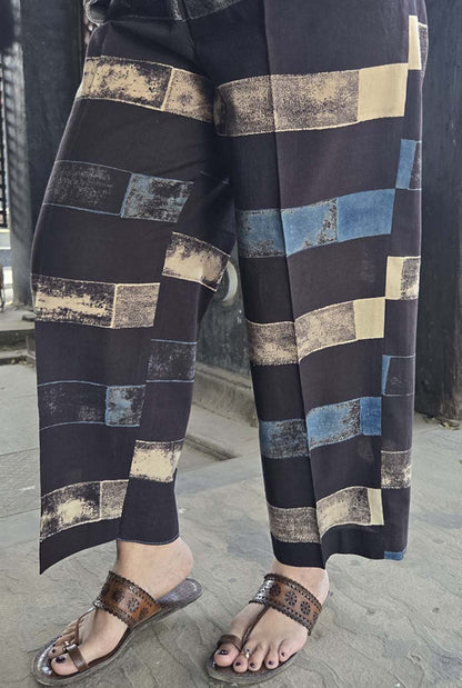Ruhaani Ajrakh Brick Black Exclusive Handcrafted Co-Ord Set