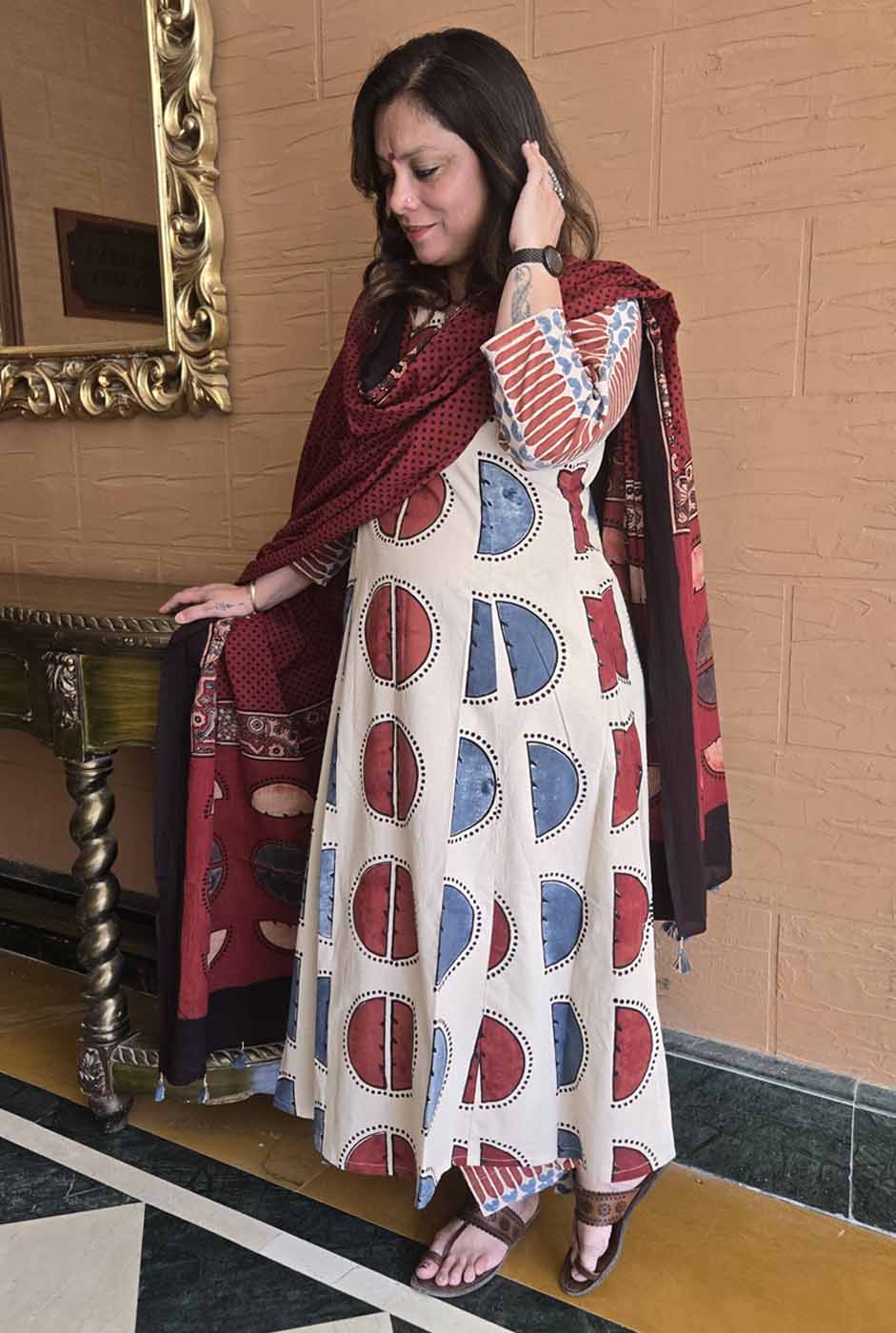 Ruhaani Ajrakh Exclusive Handcrafted Kurta (Only) D