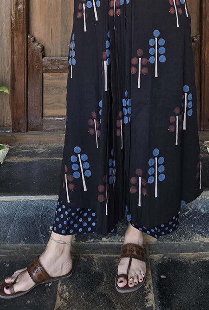 Ruhaani Black Ajrakh Exclusive Handcrafted Kurta (Only)