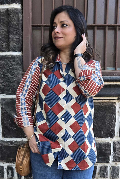 Ruhaani Ajrakh Shirt A