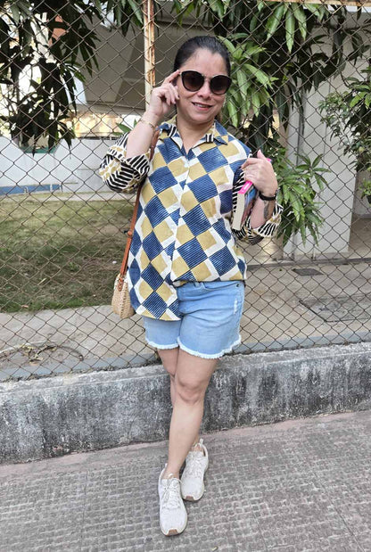Ruhaani Ajrakh Shirt B