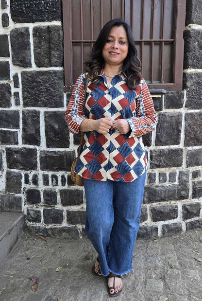 Ruhaani Ajrakh Shirt A