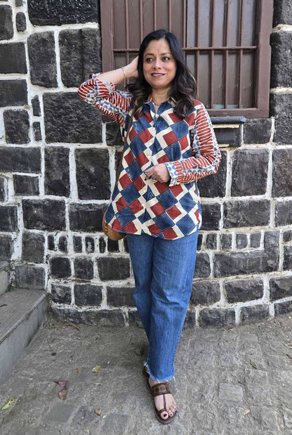 Ruhaani Ajrakh Shirt A
