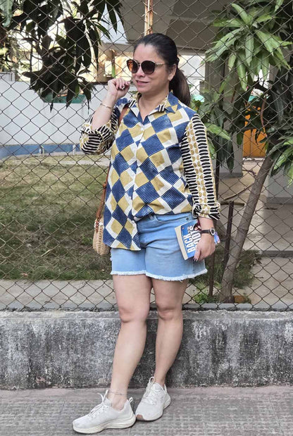 Ruhaani Ajrakh Shirt B