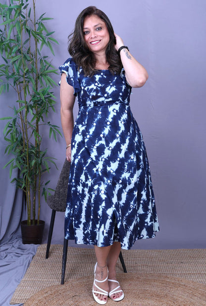 Elina – Cotton Shibori & Bandhani Dress A
