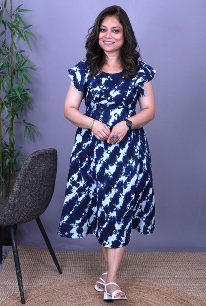 Elina – Cotton Shibori & Bandhani Dress A