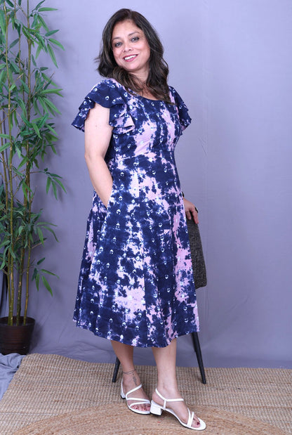 Elina – Cotton Shibori & Bandhani Dress B