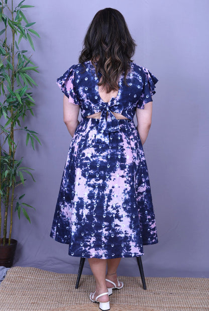 Elina – Cotton Shibori & Bandhani Dress B
